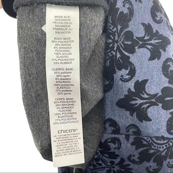 Chico’s Marseille Flocked Damask Ponte Pull On Ankle Pant NWT - Picture 11 of 13